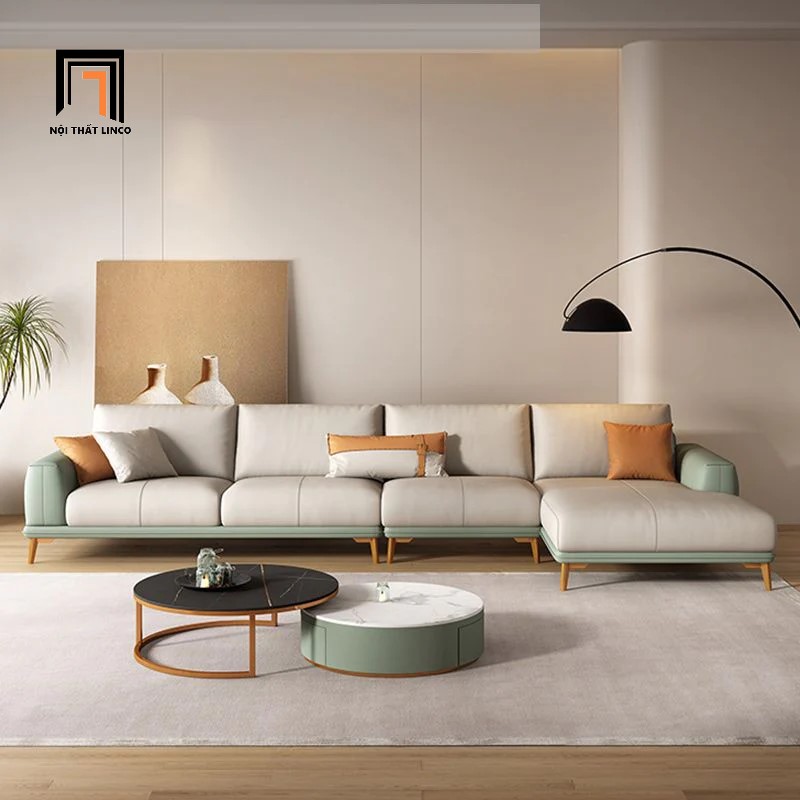sofa góc da công nghiệp
