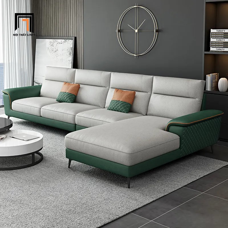 sofa góc da công nghiệp