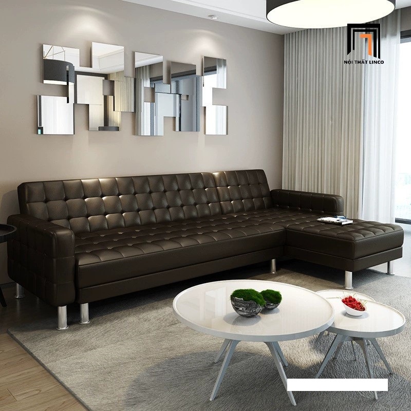 sofa góc da bóng
