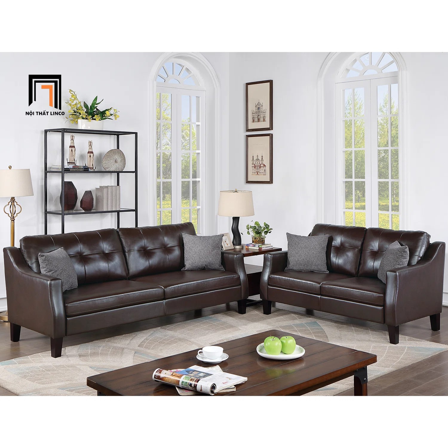 bộ ghế sofa da