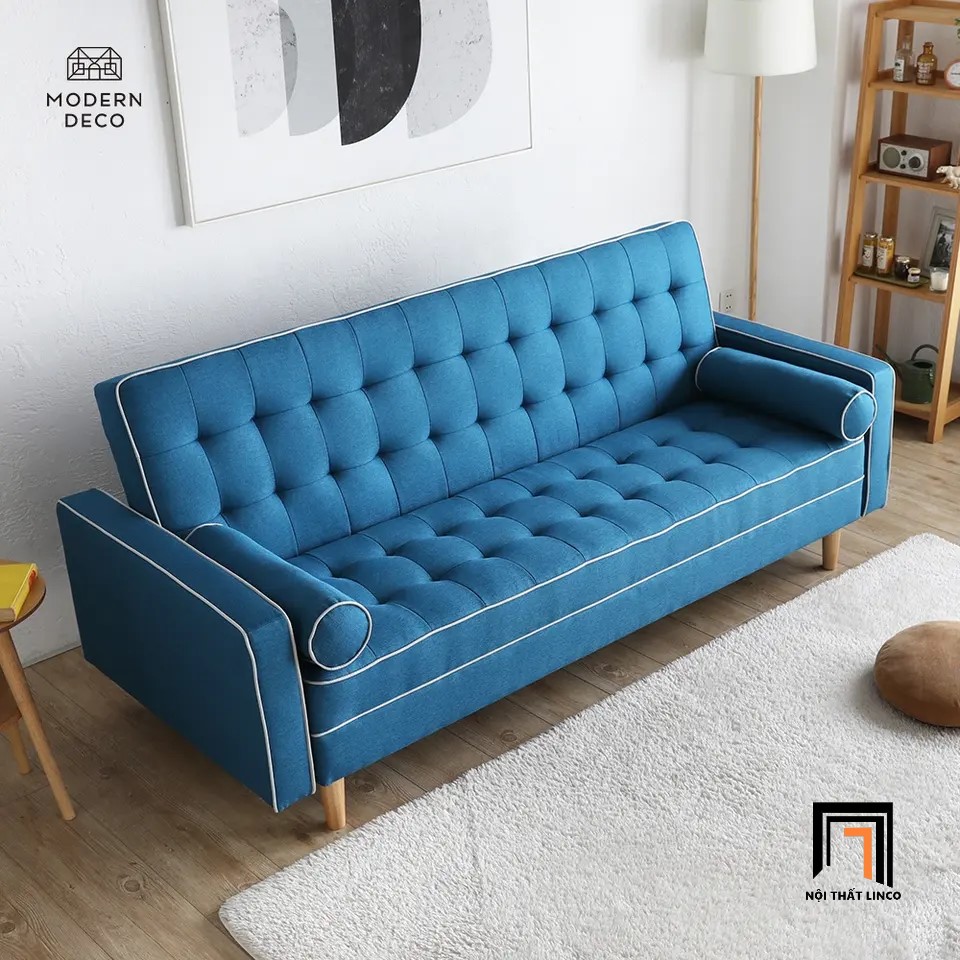 sofa giường nằm xanh dương