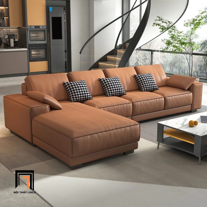 sofa góc da công nghiệp