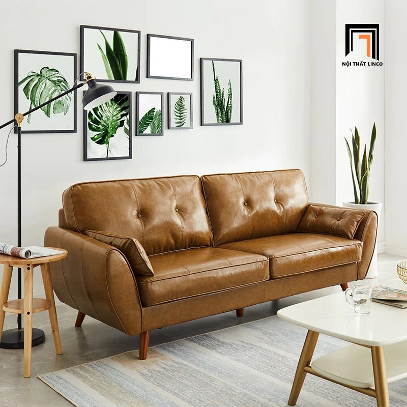 sofa băng da công nghiệp