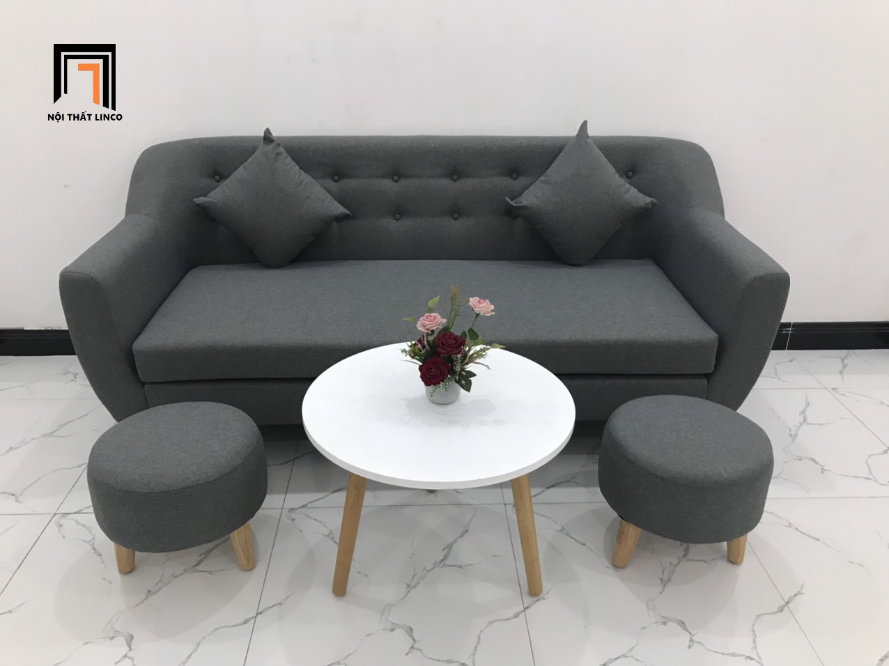 sofa băng xám đậm