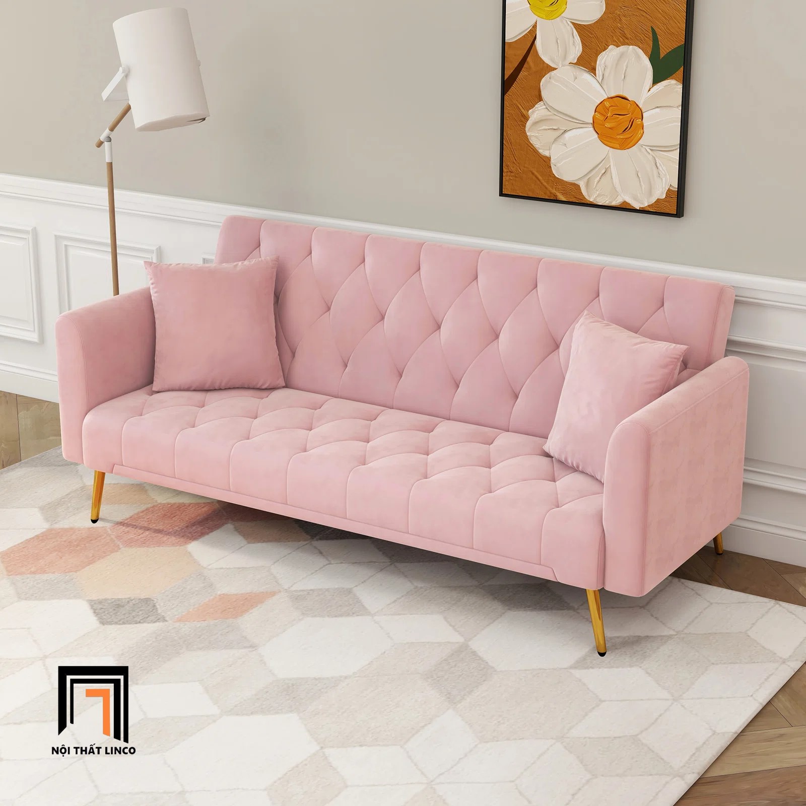 sofa giường trang trí tiệm shop