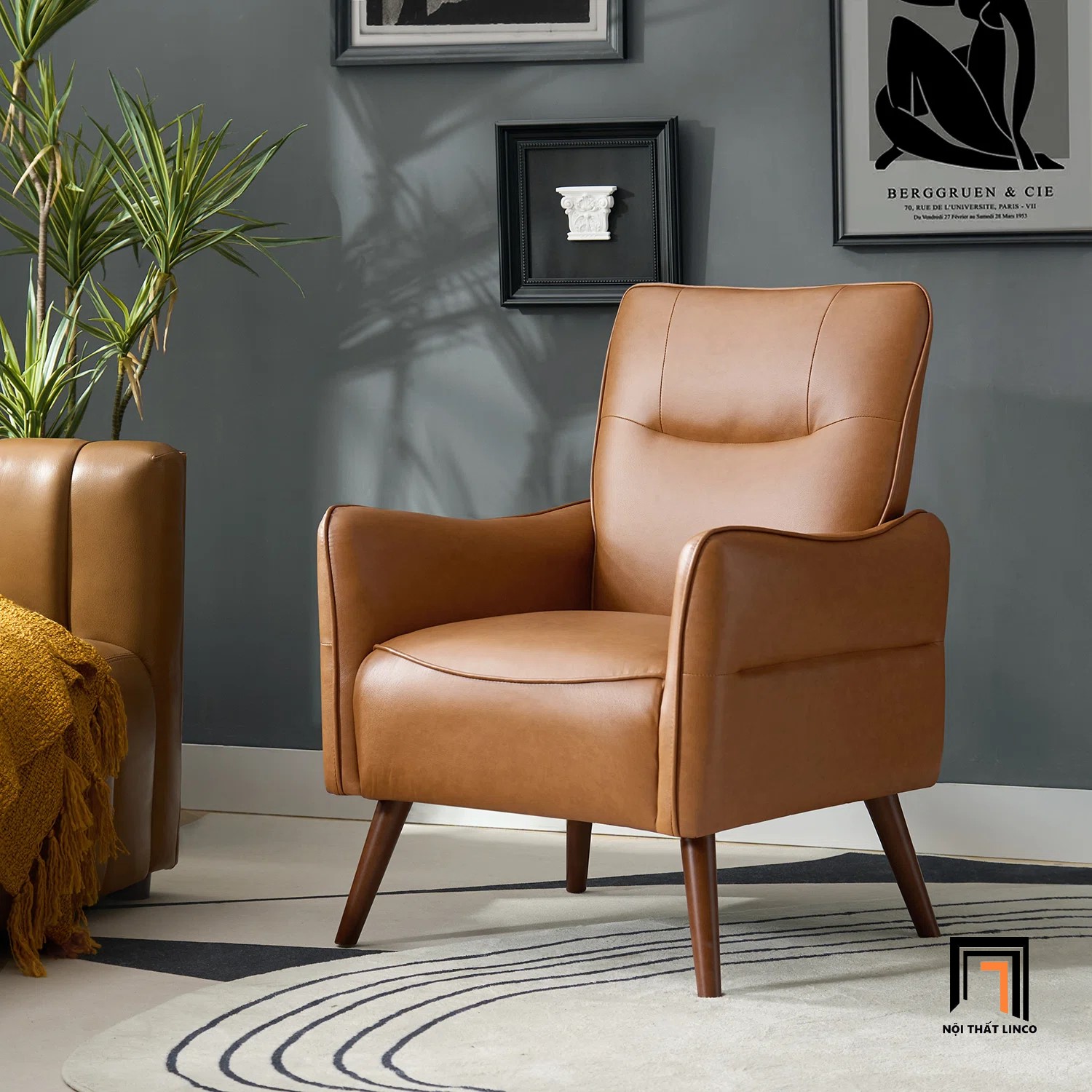 sofa đơn da giả