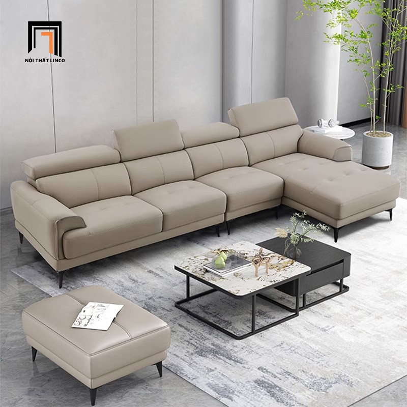 sofa góc da công nghiệp
