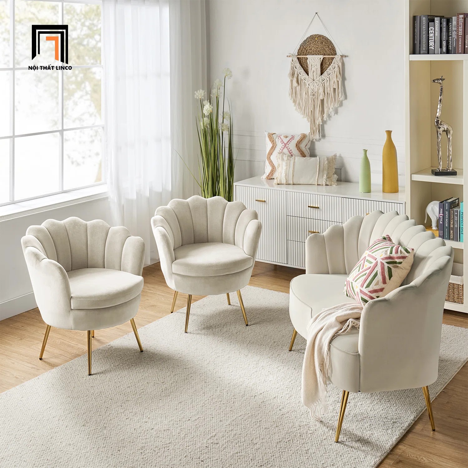 bộ ghế sofa vải nhung