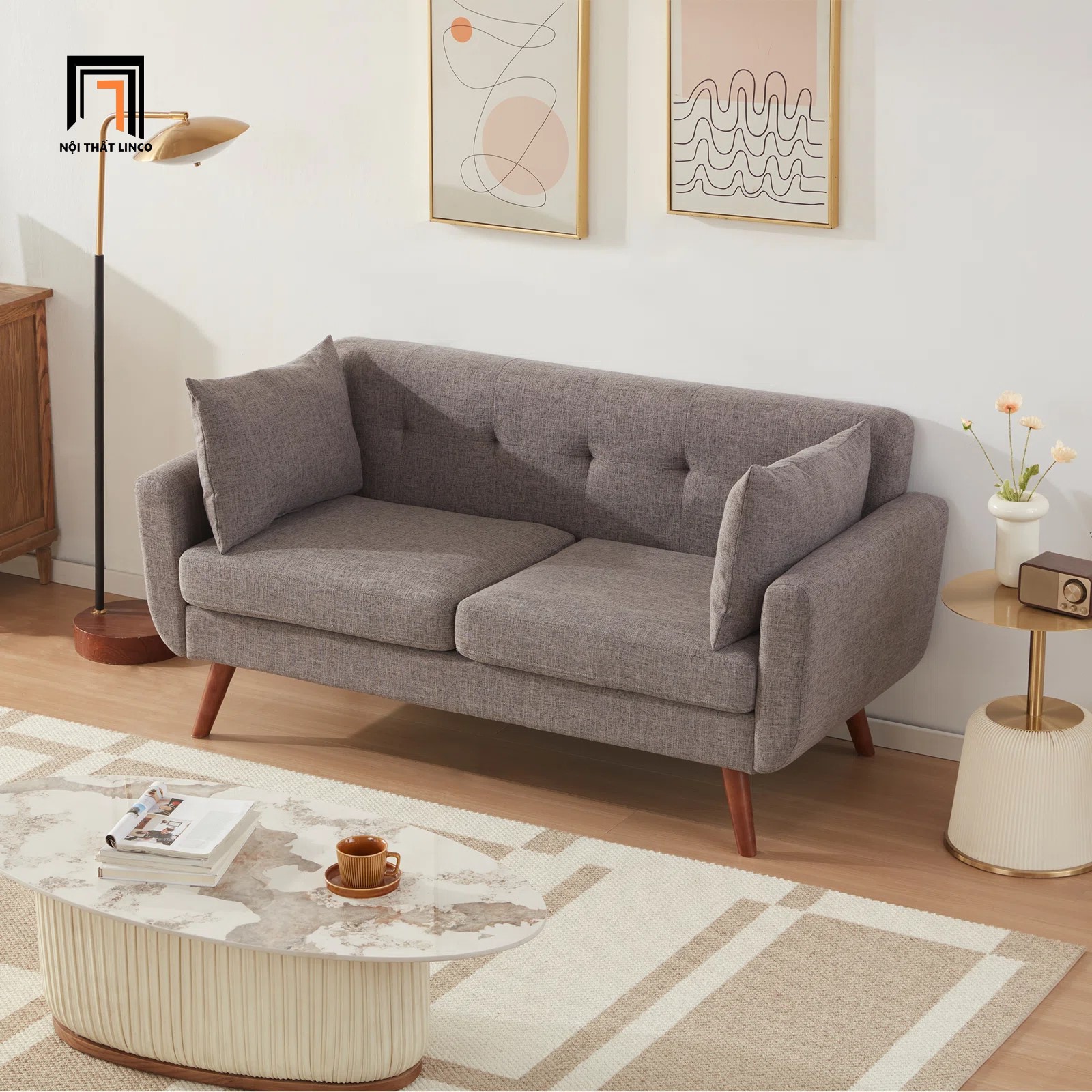 sofa văng màu nâu nhạt