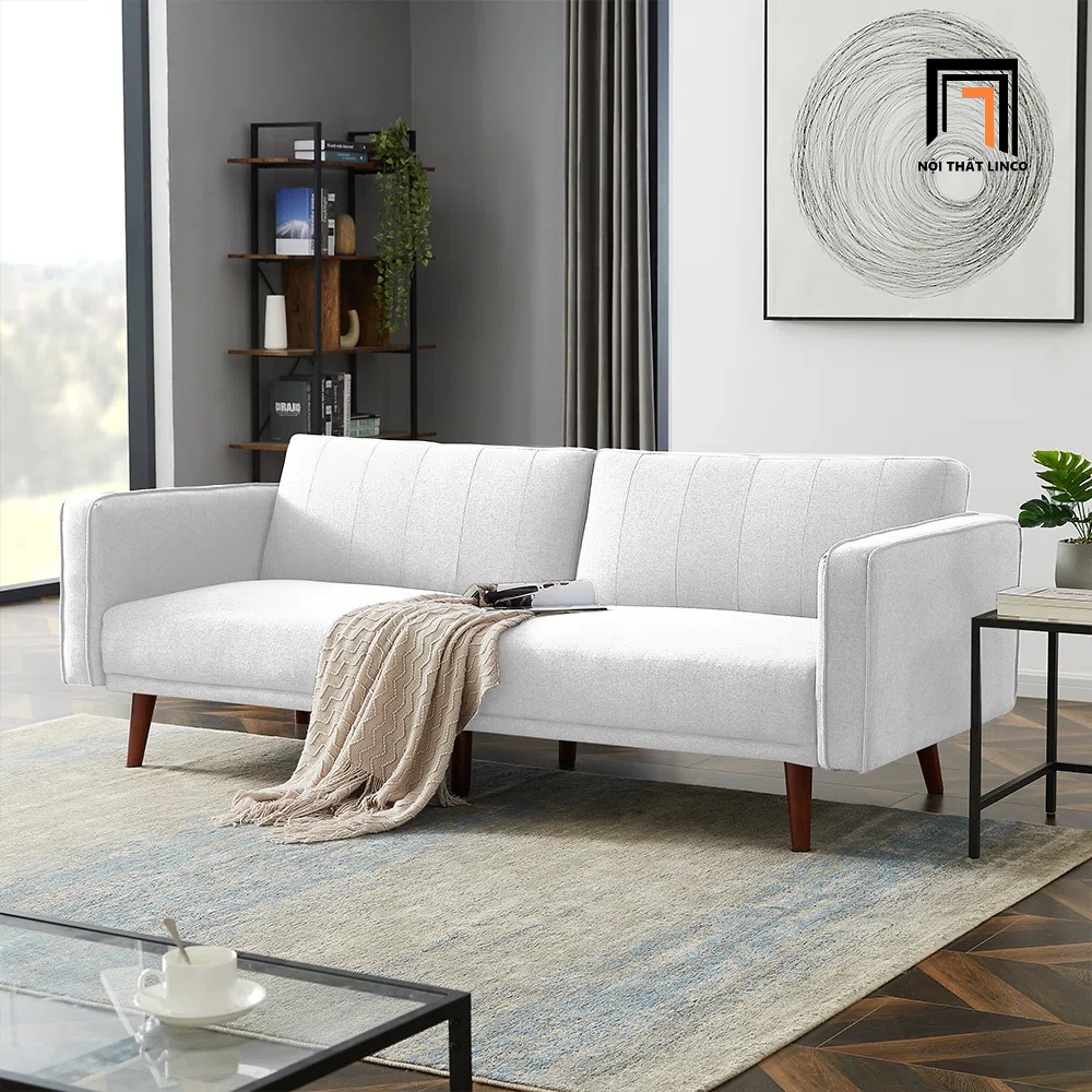 sofa giường xám trắng