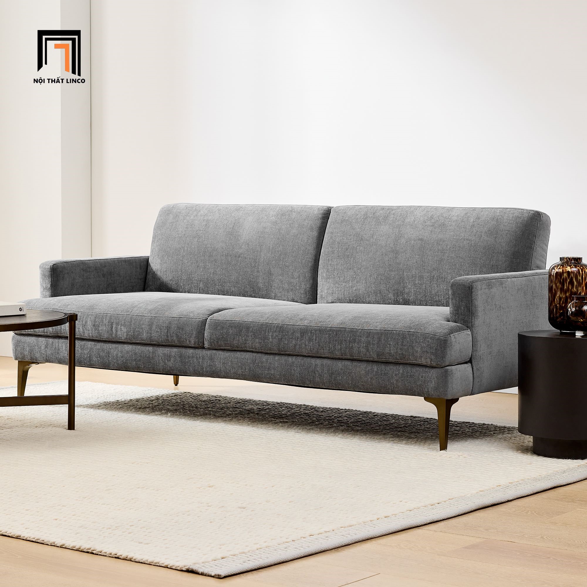 sofa giường xám lông chuột