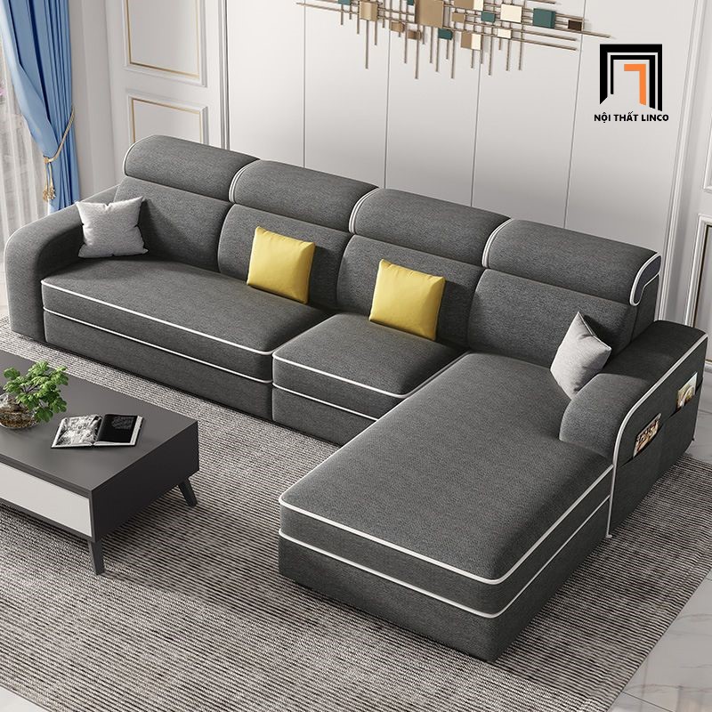 sofa góc xám đậm