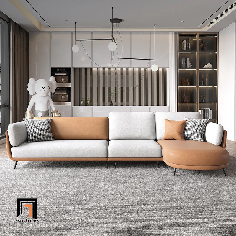 sofa góc da giả