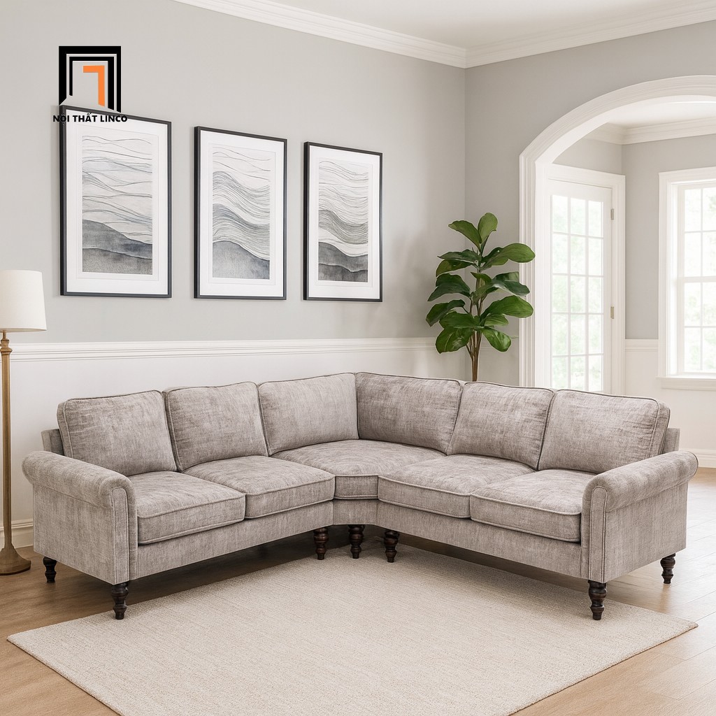 sofa góc tân cổ điển