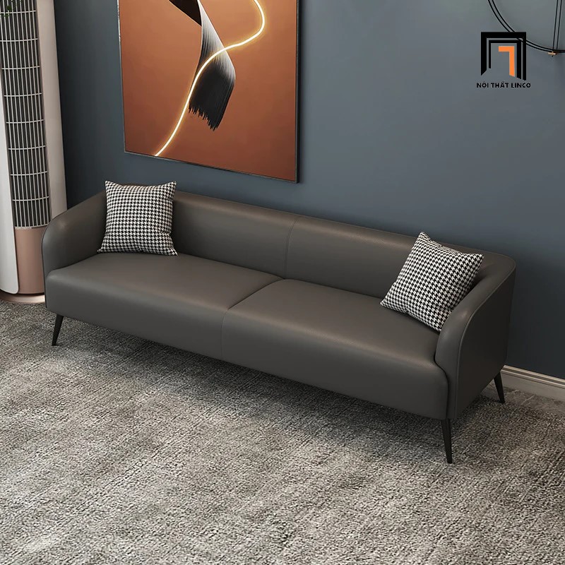 sofa băng da xám
