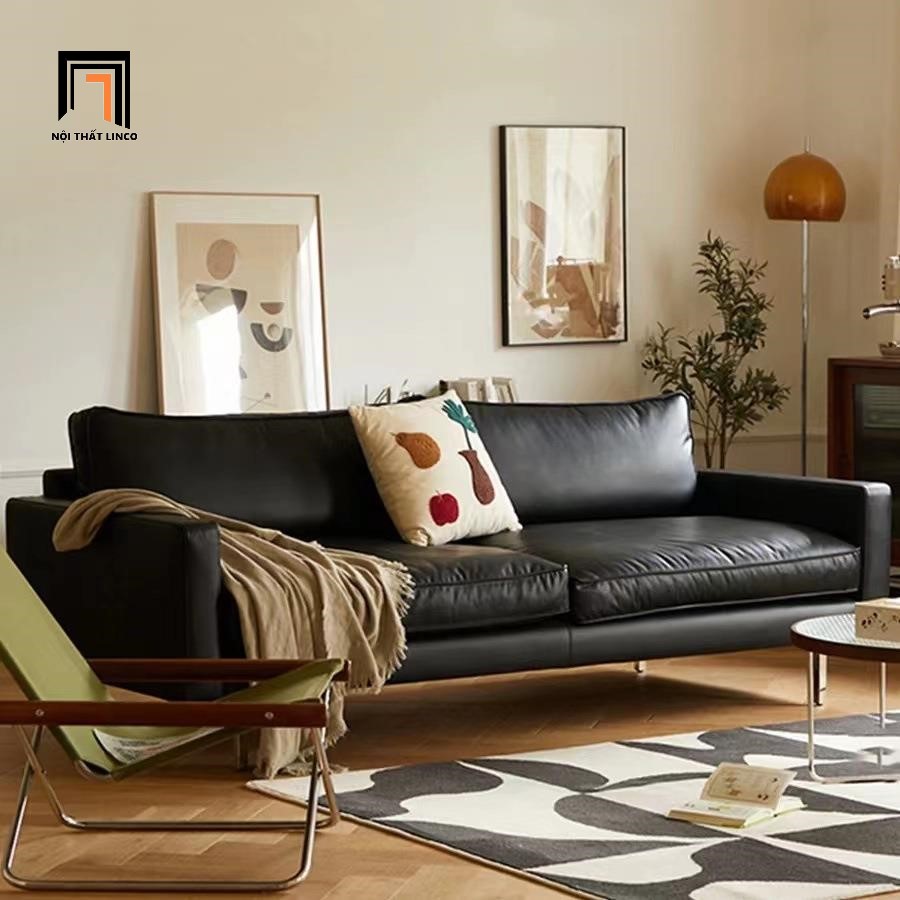 sofa da đen