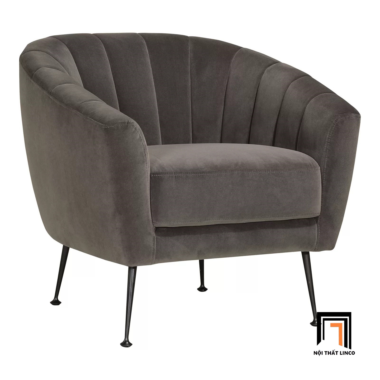 ghế sofa đơn vải nhung