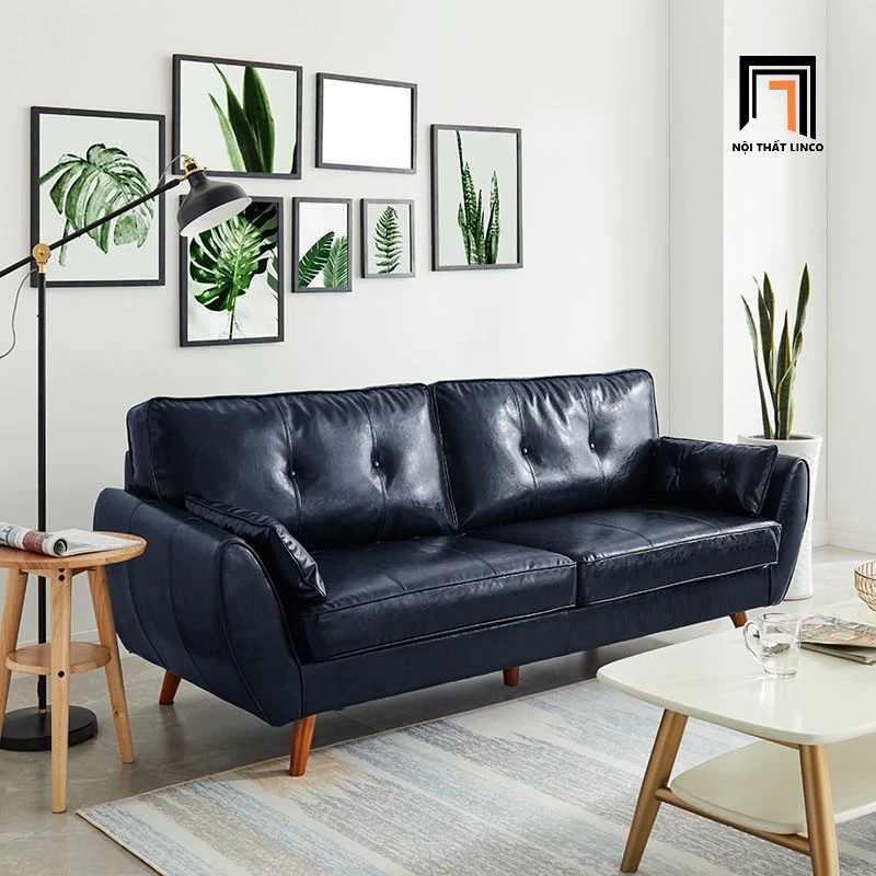 sofa băng xanh đậm