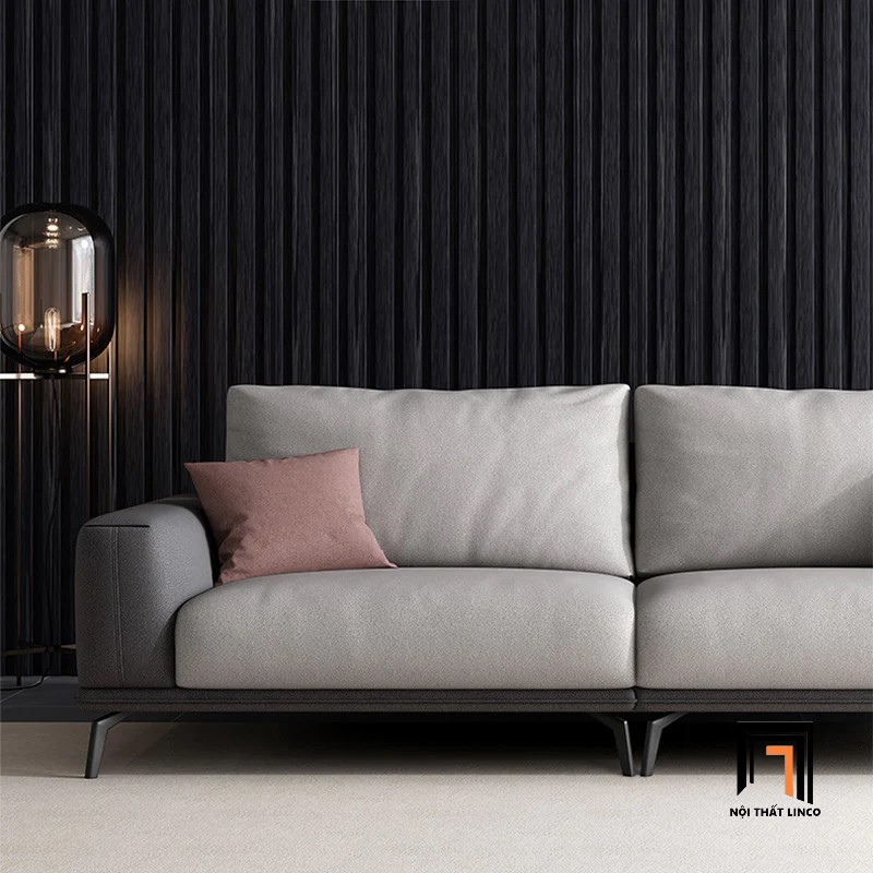 sofa da màu xám