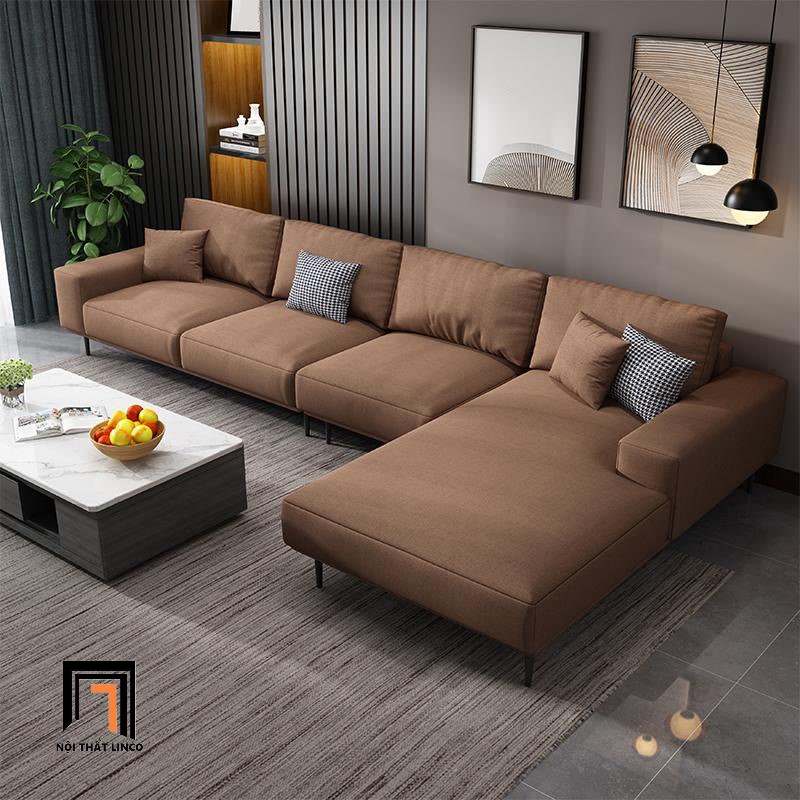 bộ ghế sofa góc nâu đất