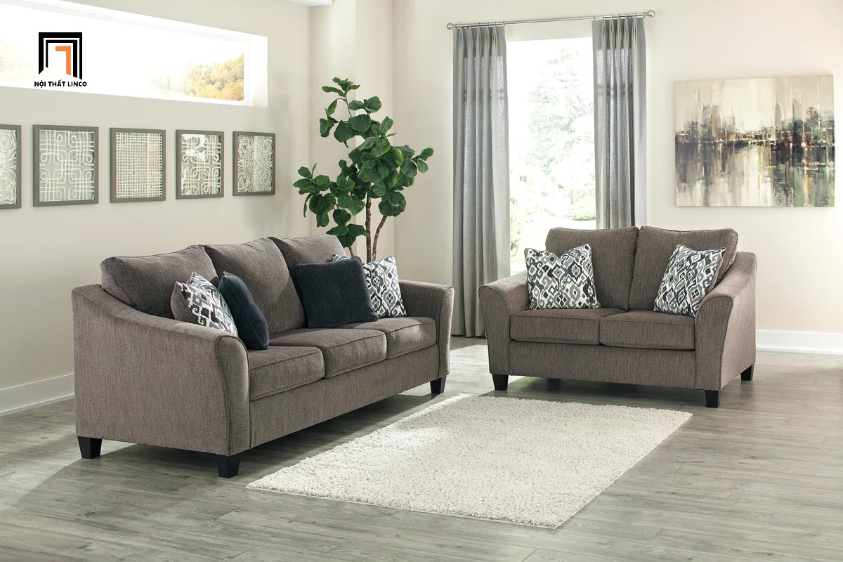 bộ ghế sofa màu xám