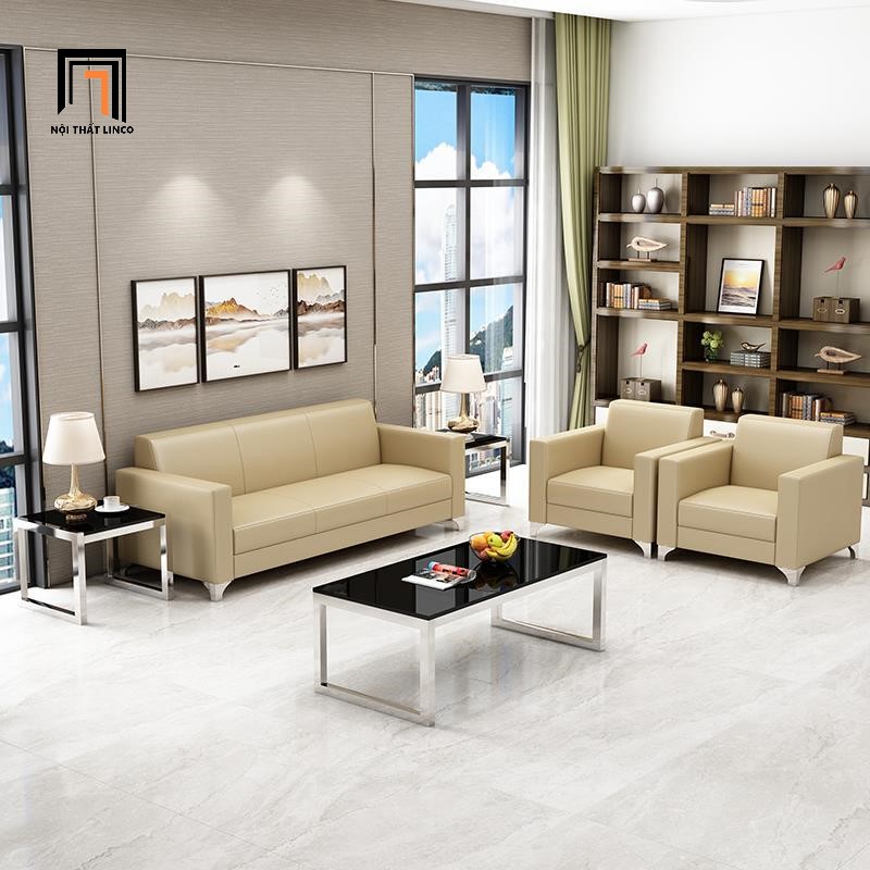 bộ ghế sofa màu kem