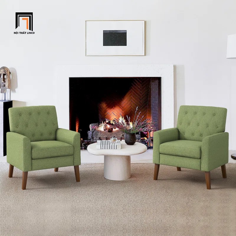 sofa đơn xanh lá