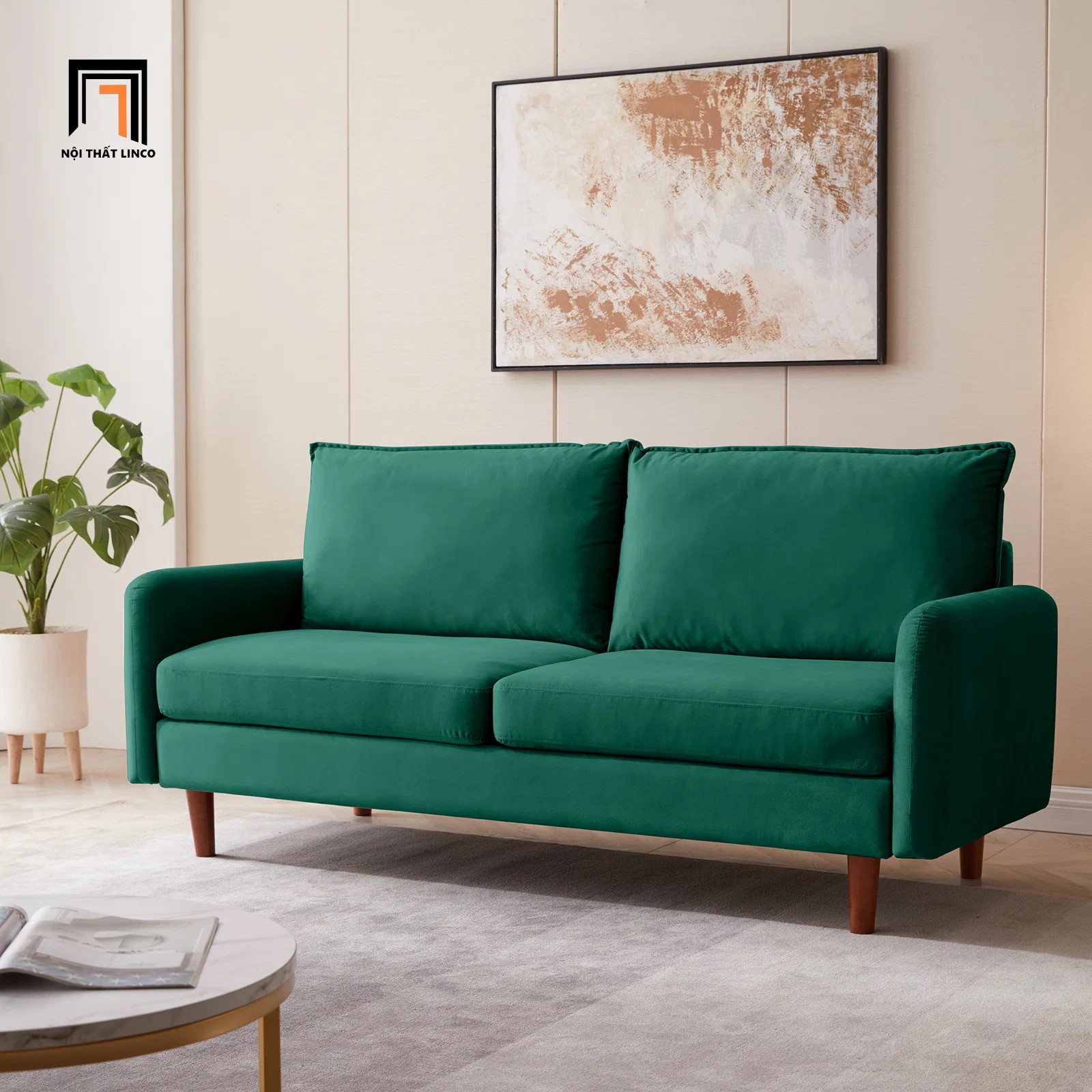 ghế sofa xanh lá