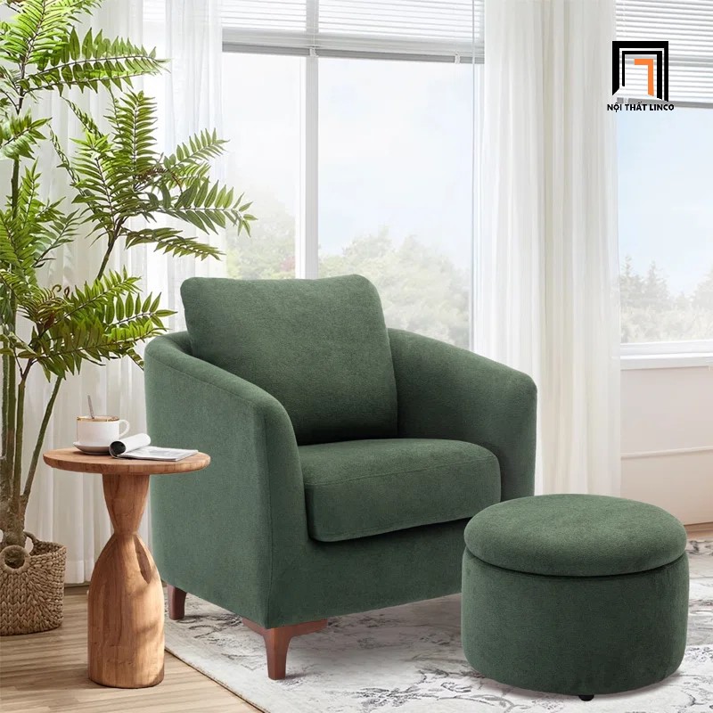 sofa đơn màu xanh lá