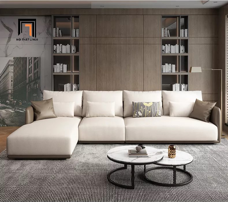 sofa góc da công nghiệp