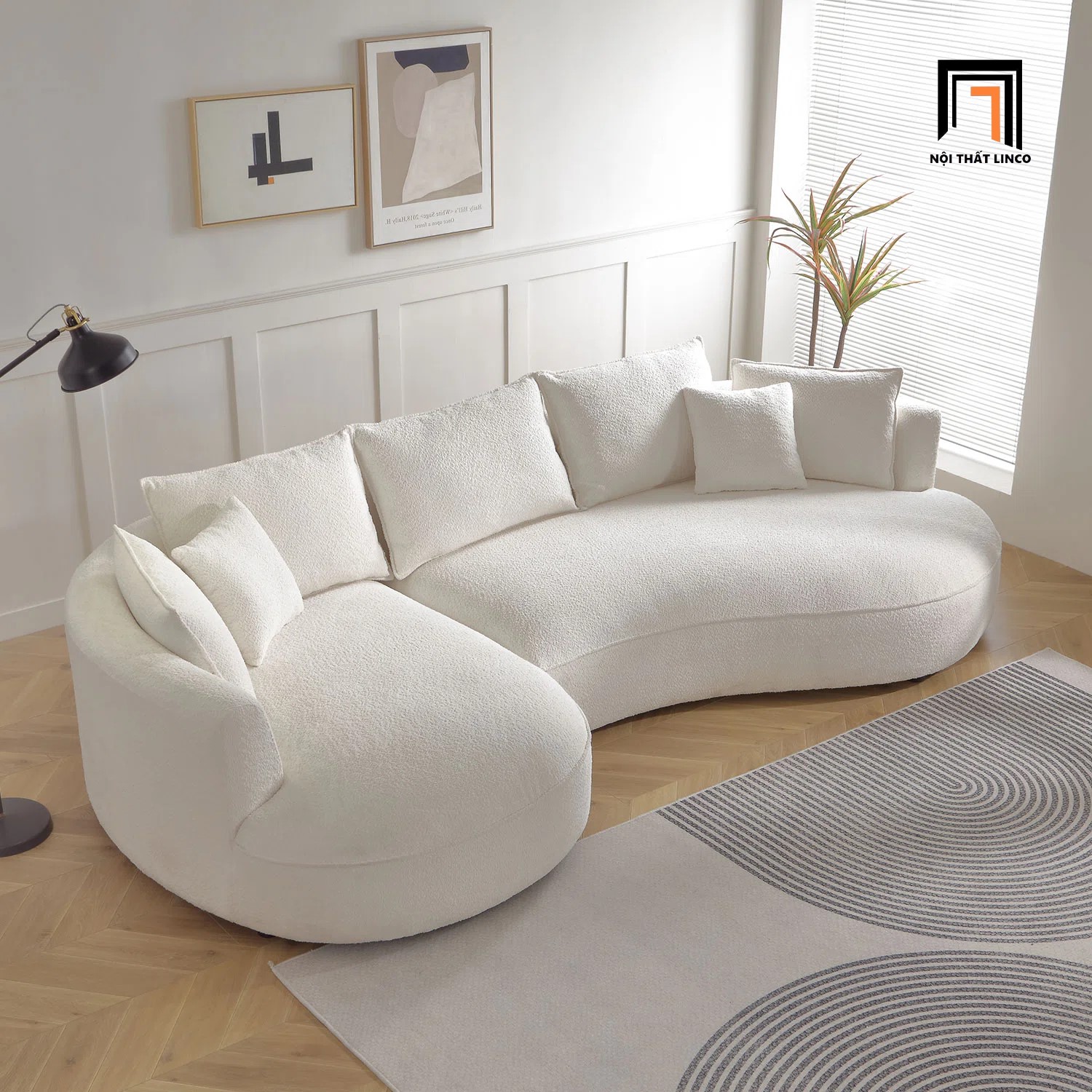 sofa góc kiểu cong