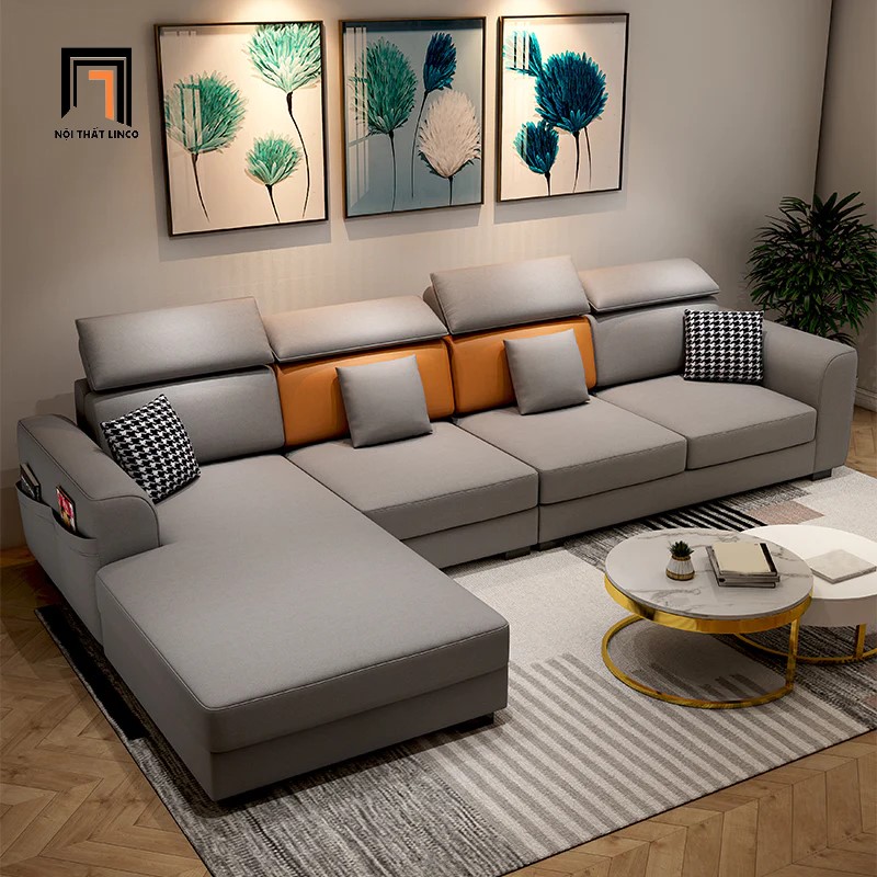 sofa góc da công nghiệp