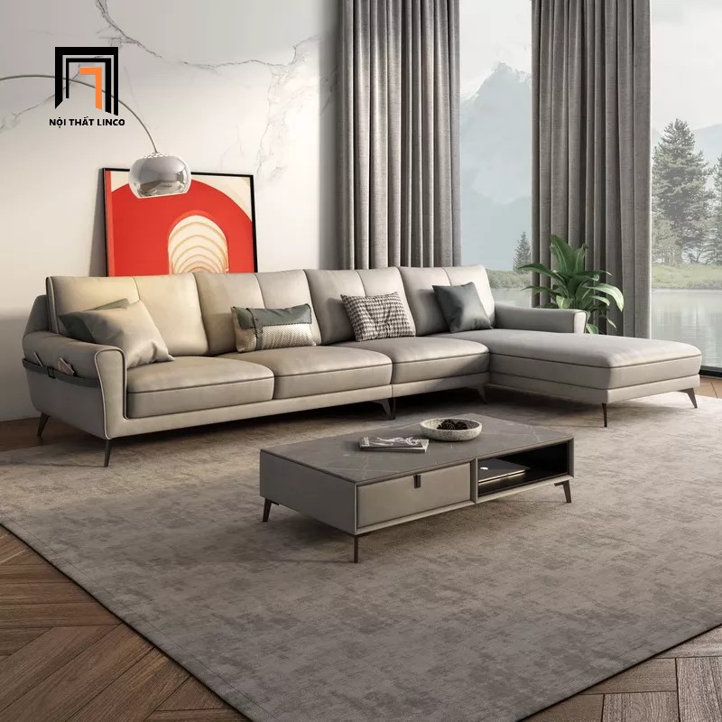 sofa góc da công nghiệp