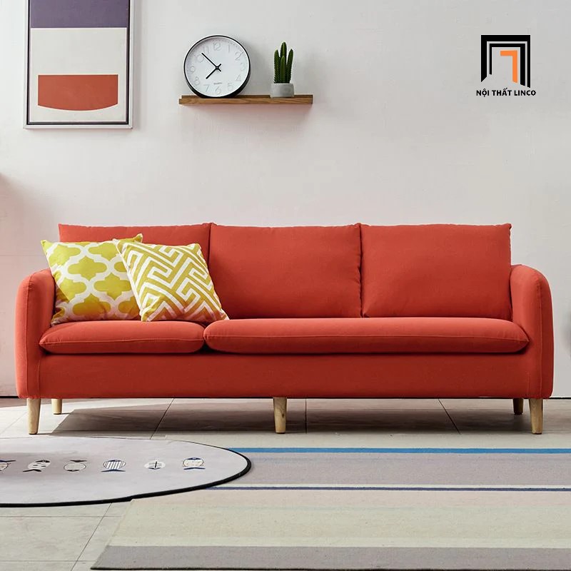 sofa băng màu carot