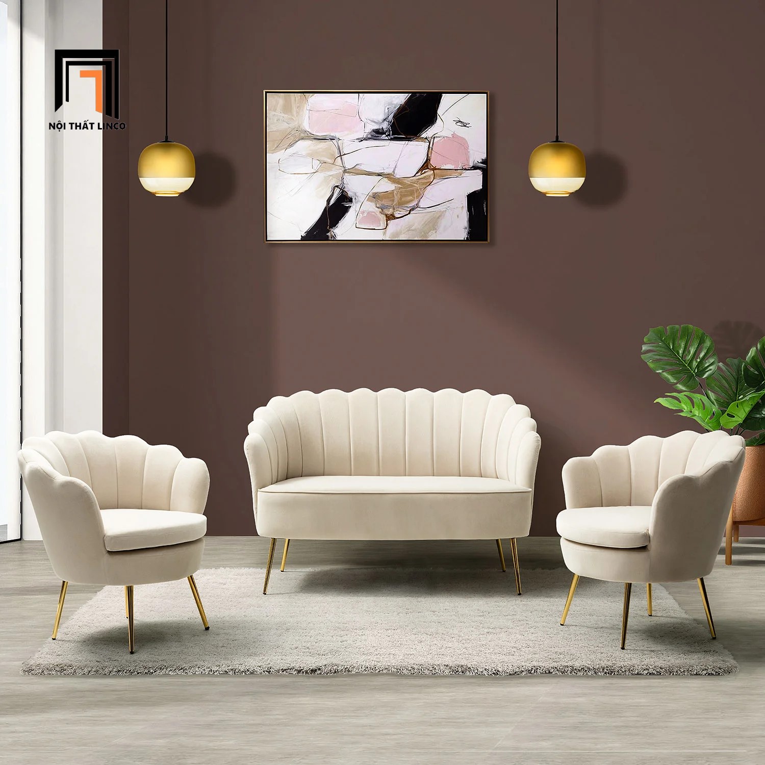 set ghế sofa cong