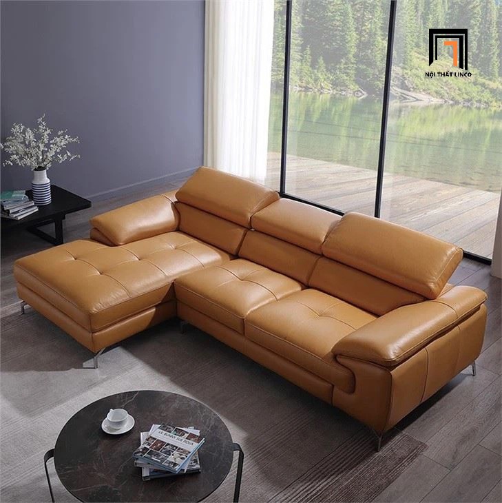 sofa góc da công nghiệp