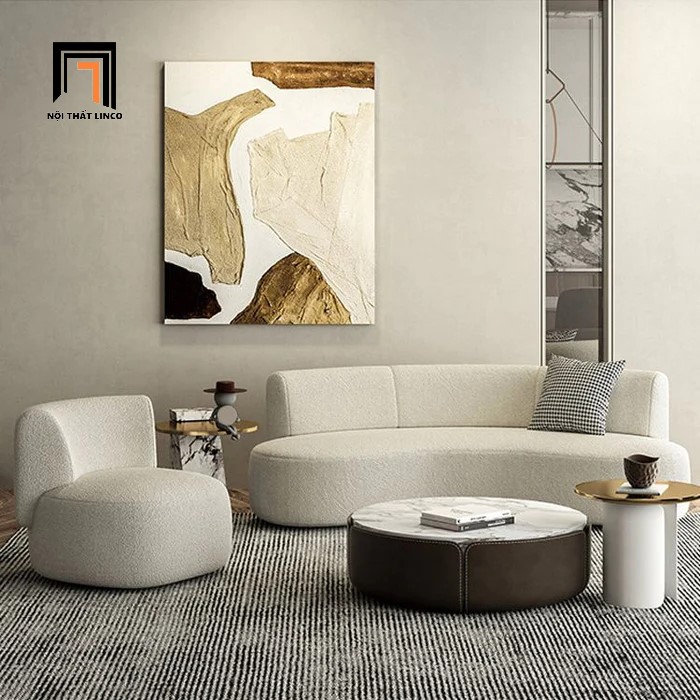 bộ ghế sofa vải lông cừu