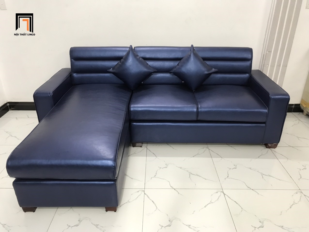 bộ ghế sofa xanh dương