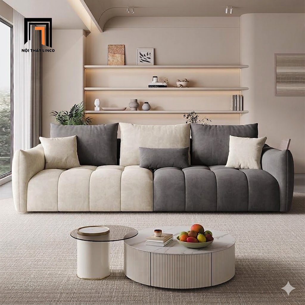 sofa văng vải nhung