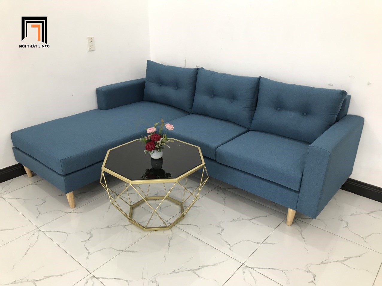 sofa xanh dương
