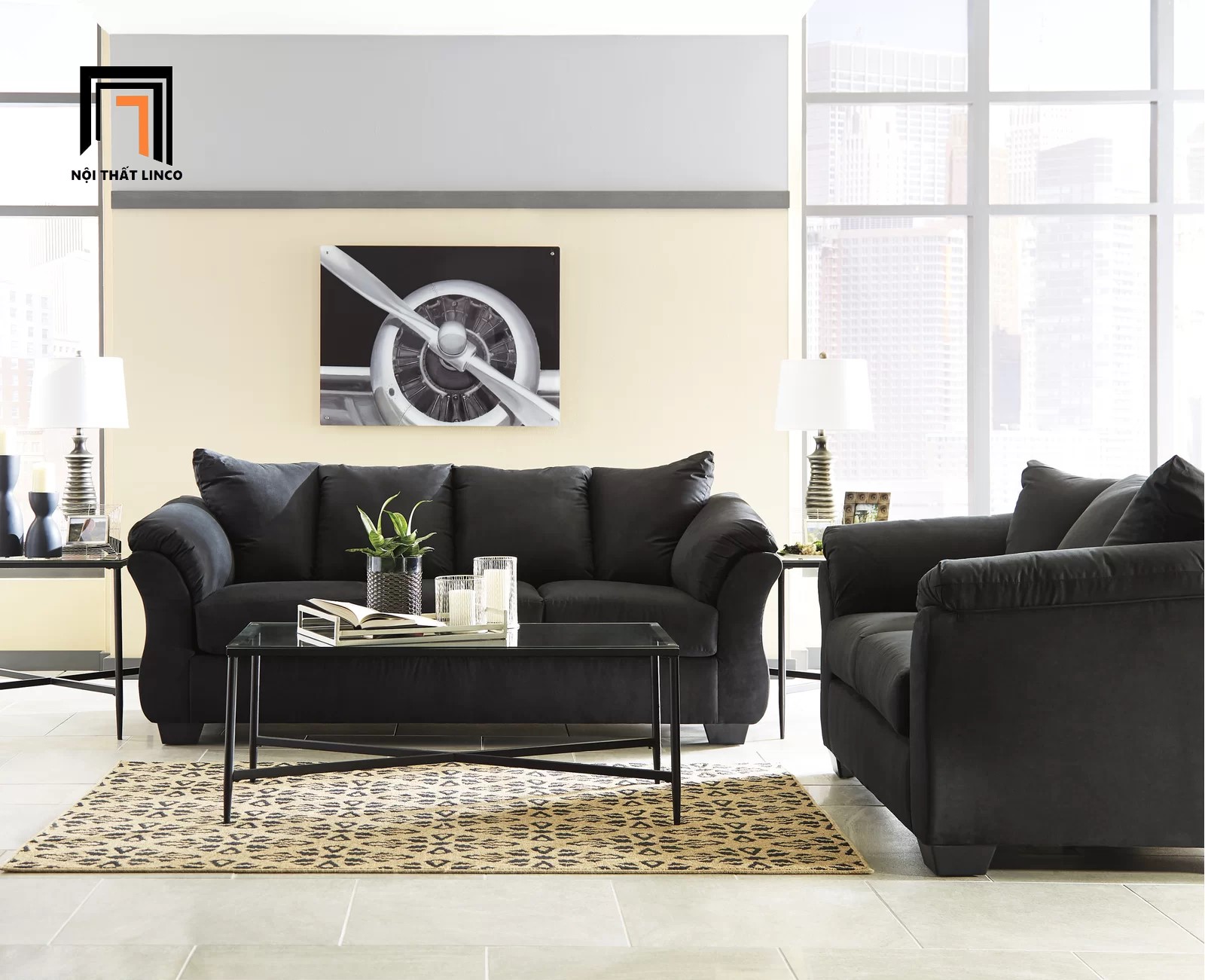 sofa vải nhung