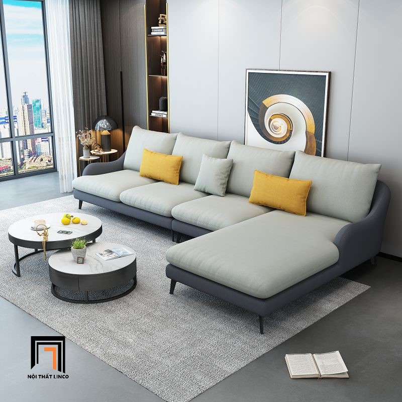 sofa góc da công nghiệp