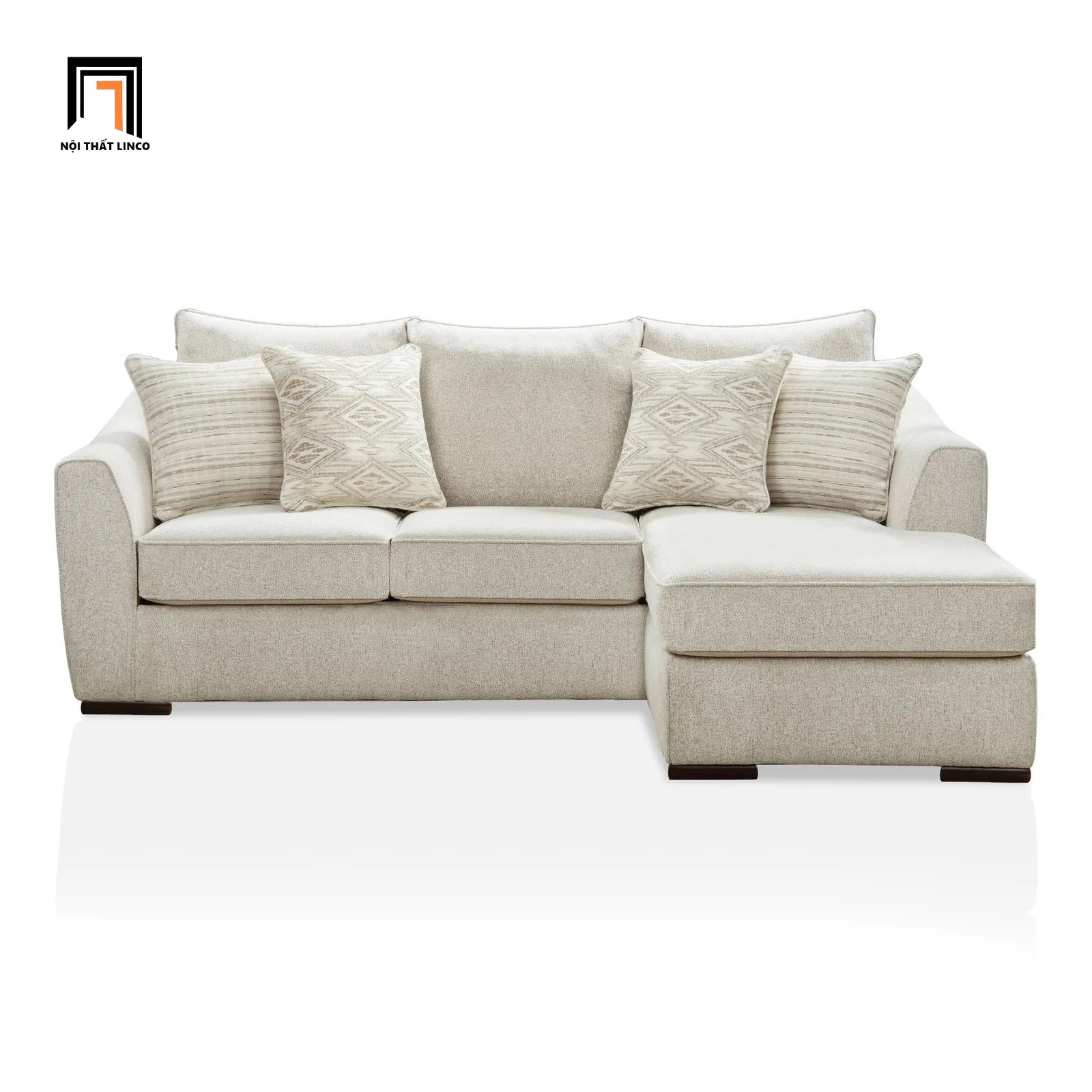 sofa góc xám trắng