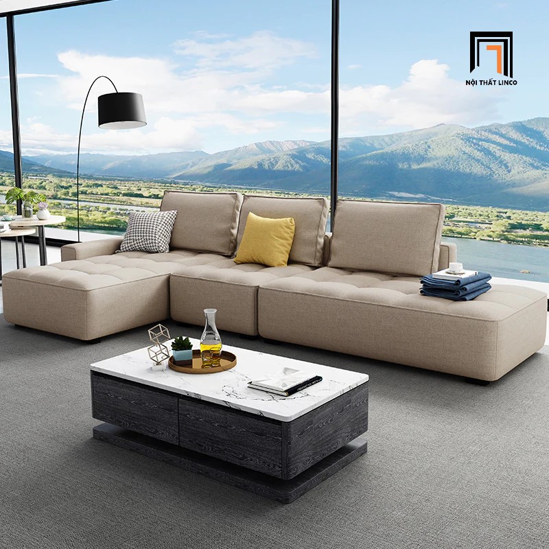sofa góc vải nỉ