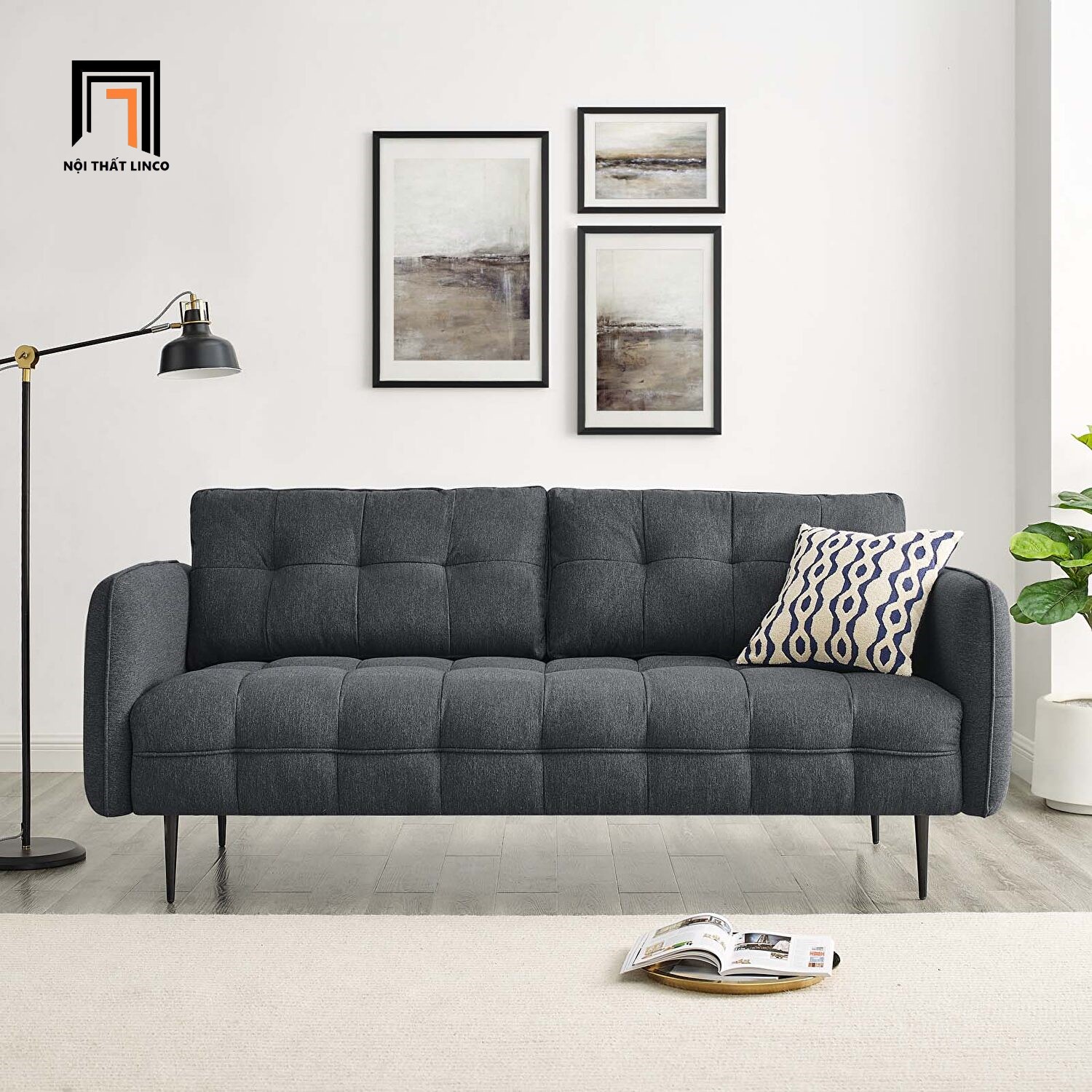 sofa băng xám đậm