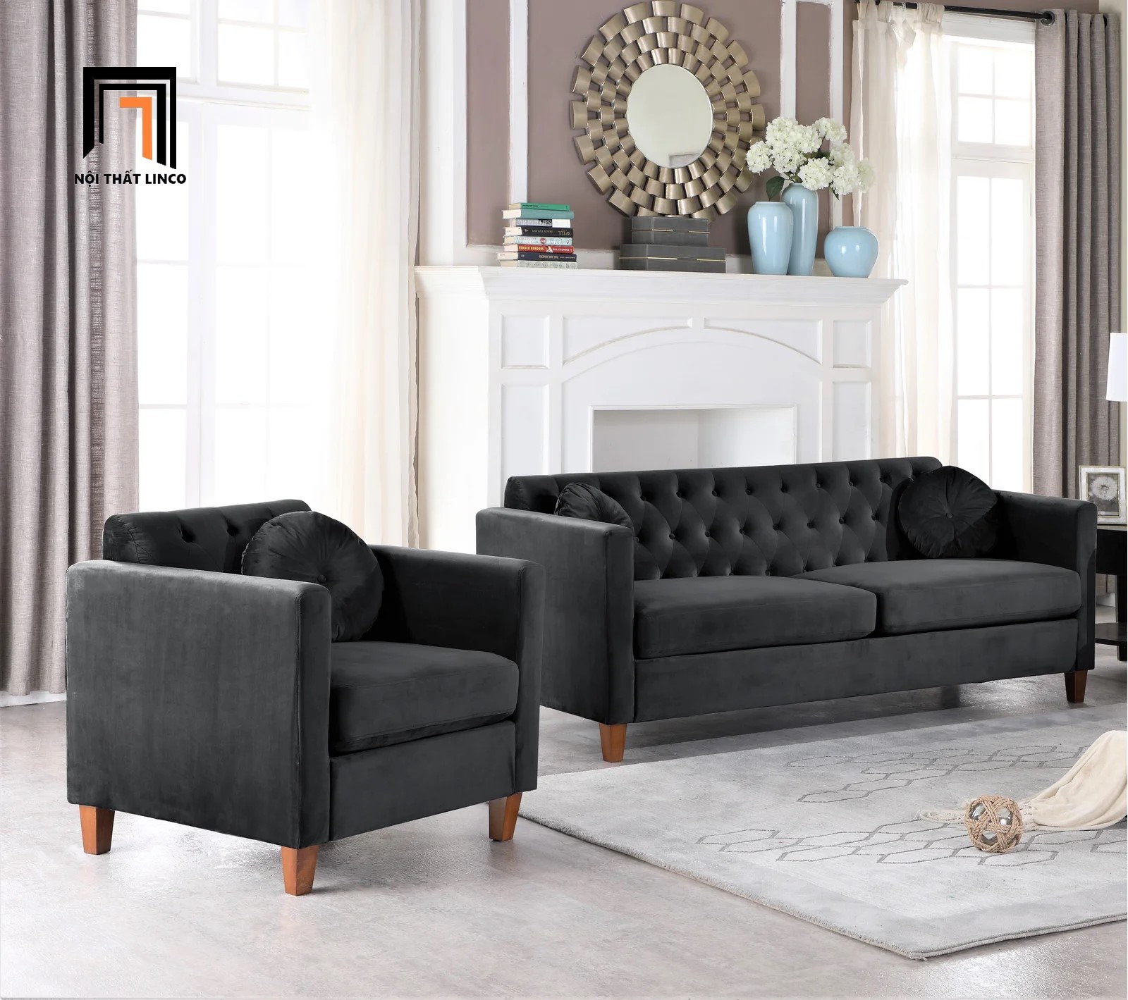 ghế sofa màu đen