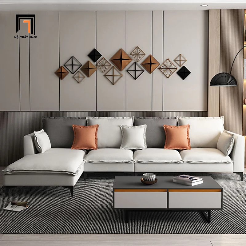 sofa góc vải nhung