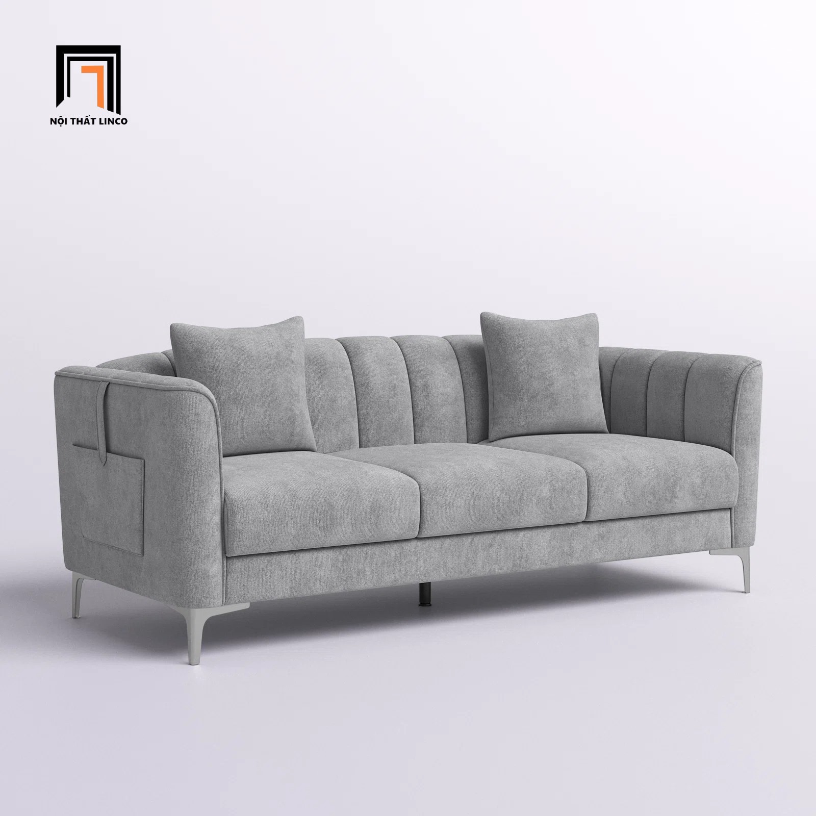 ghế sofa vải nỉ xám