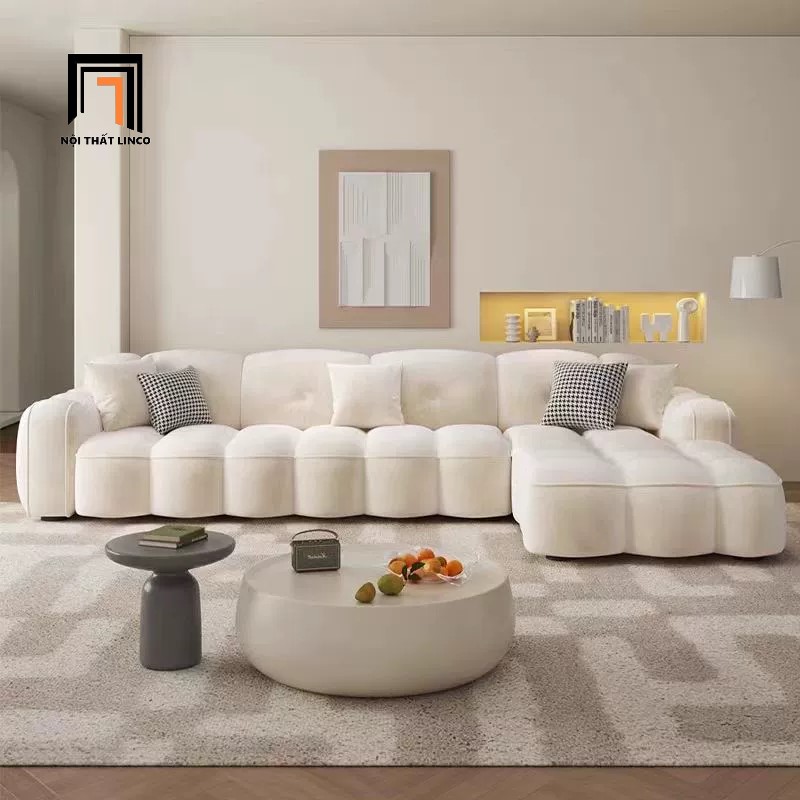 sofa trắng kem
