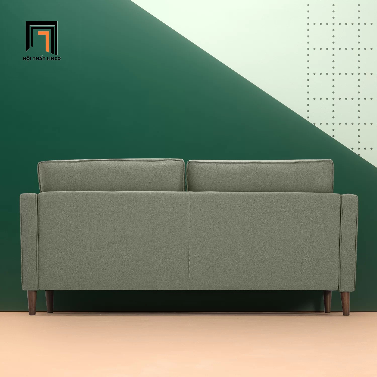 ghế sofa vải nỉ xanh lá